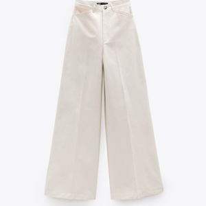 NWT Wide leg ZARA off white size XS